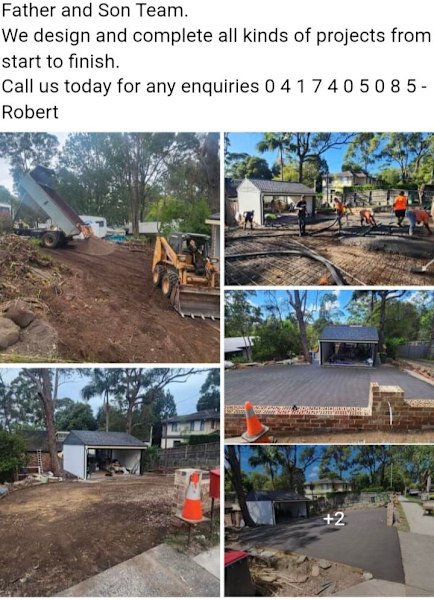 Concrete, Excavation, Landscaping, Bricklaying, Demolition