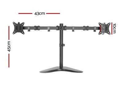 Monitor Arm Stand Dual Black