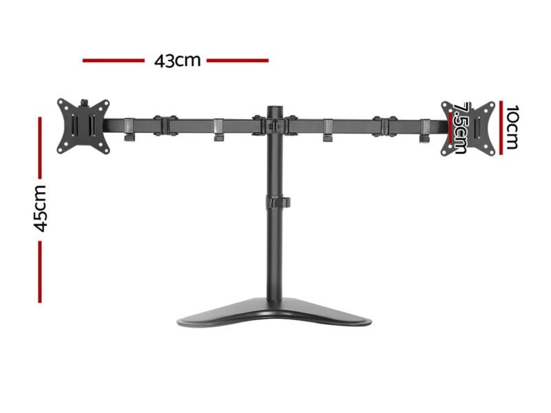 Monitor Arm Stand Dual Black