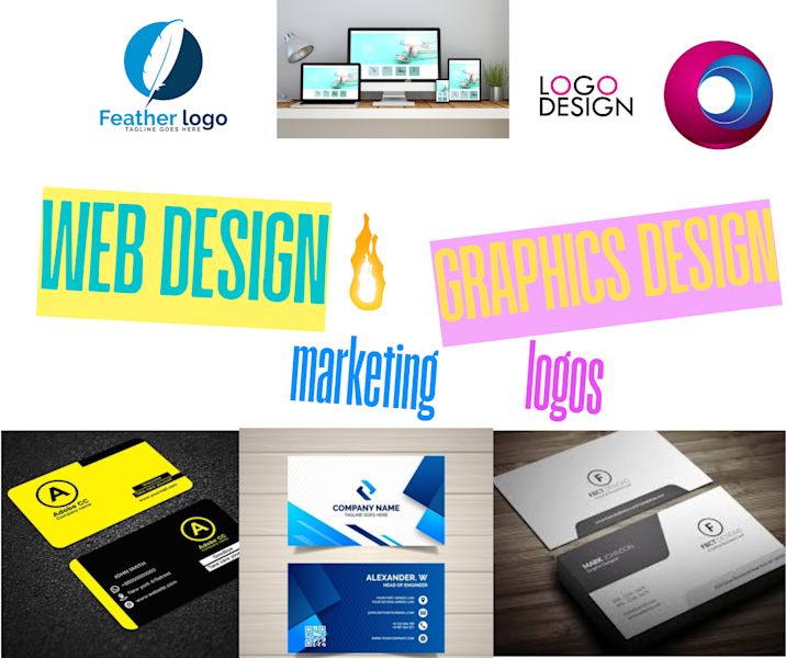 Logo Design, Business Card Design, Web Design, Google Marketing