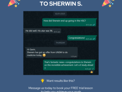 Maths Tutoring with Proven HSC Results