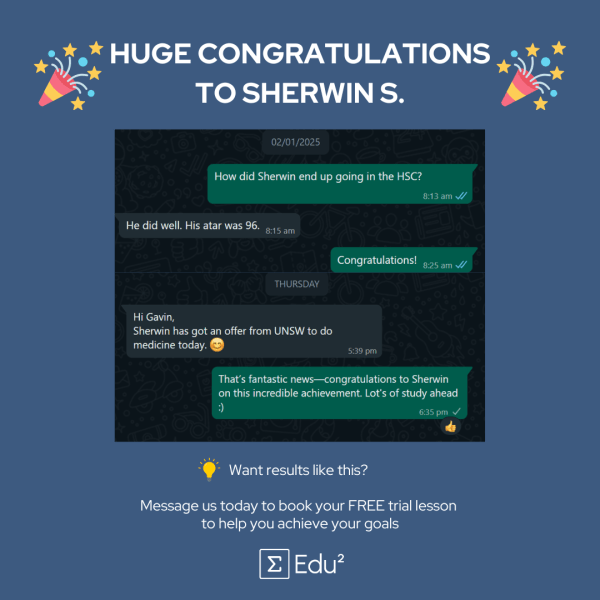 Maths Tutoring with Proven HSC Results