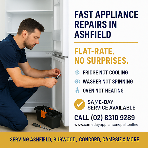 SAME DAY APPLIANCE REPAIR Fridge, Washer/Auburn & Surrounds