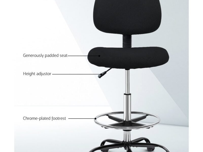 Office Chair Drafting Stool Fabric Chairs Black