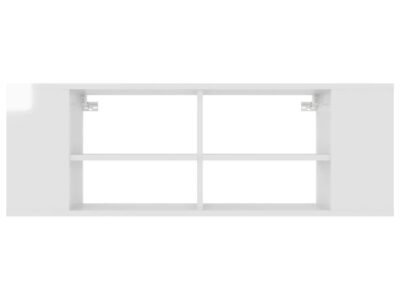 Wall-Mounted TV Cabinet High Gloss White 102x35x35 cm Engineered Wood