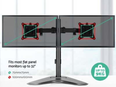 Monitor Arm Stand Dual Black