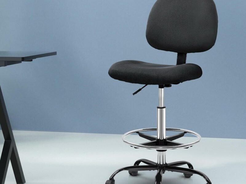 Office Chair Drafting Stool Fabric Chairs Black