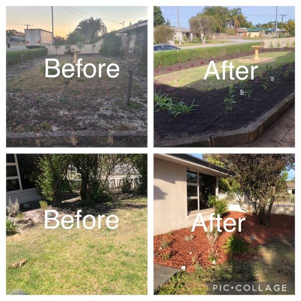 Gardening, landscaping service and maintenance and gutters cleaning