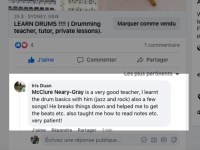 Drum lessons Tutoring Sydney !!!