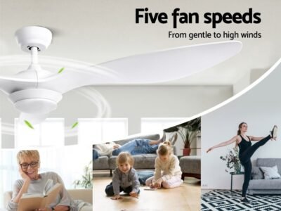 52 Ceiling Fan DC Motor w/Light w/Remote - White