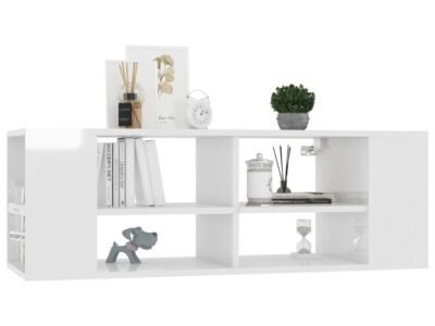Wall-Mounted TV Cabinet High Gloss White 102x35x35 cm Engineered Wood