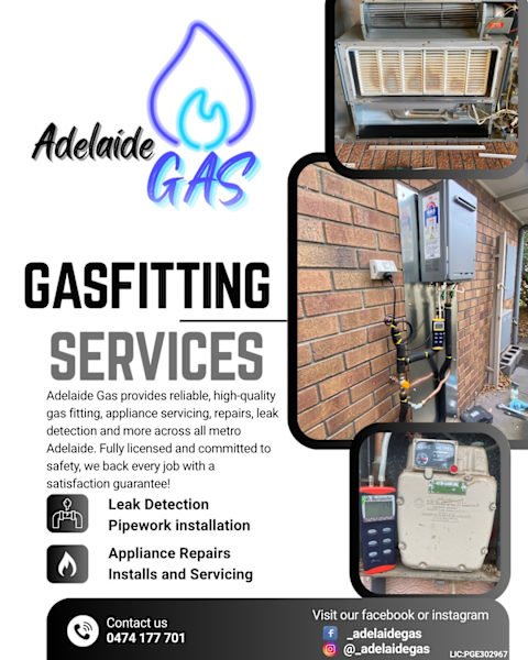 Adelaide Gas, Gas fitting services
