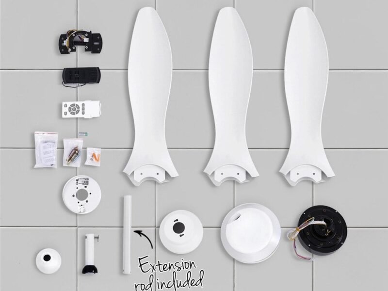 52 Ceiling Fan DC Motor w/Light w/Remote - White