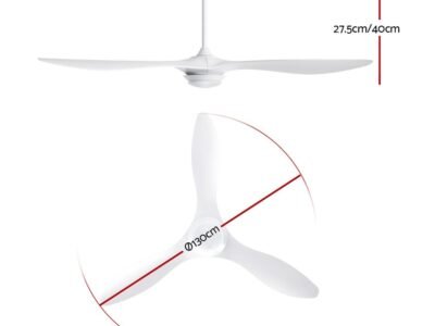 52 Ceiling Fan DC Motor w/Light w/Remote - White