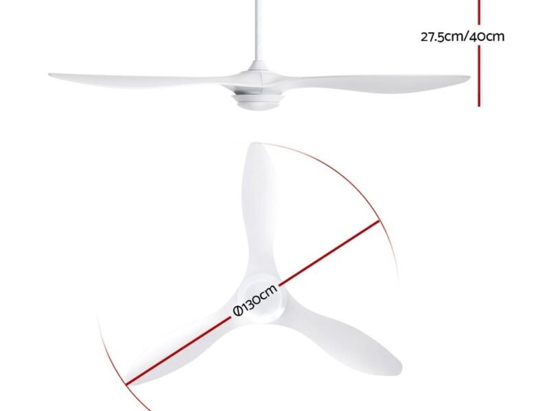 52 Ceiling Fan DC Motor w/Light w/Remote - White